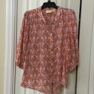 Anthropologie Maeve Tiger blouse
